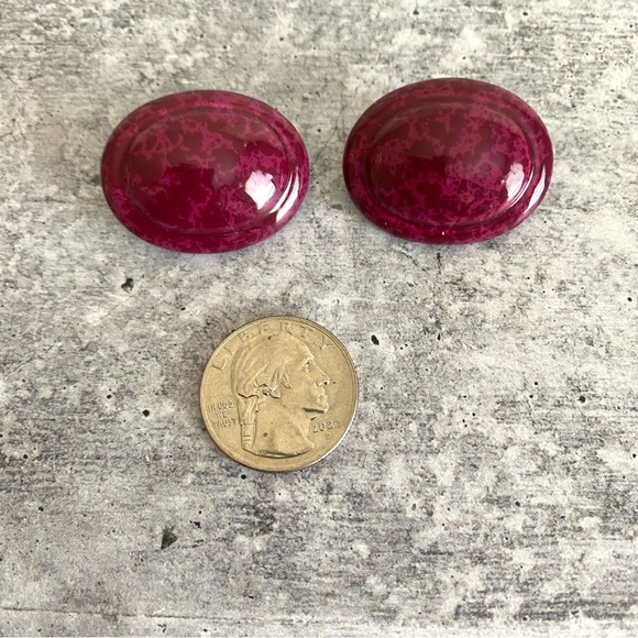 Vintage 80s Retro Statement Chunky Earrings Eclectic Art Jewelry - Picture 4 of 7